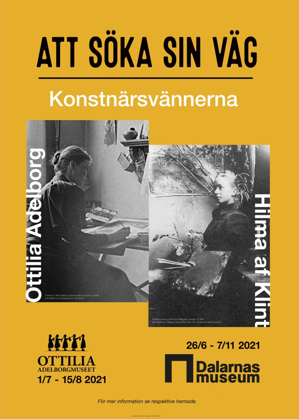 Affisch utställning Hilma af Klint Ottilia Adelborg 2021